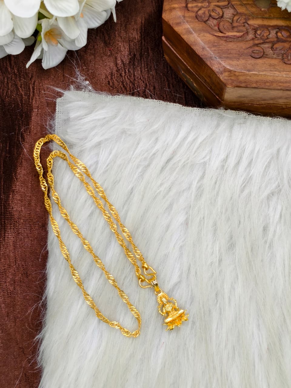 ✨Foming  Dollar Matte Finish Chain – Gold Plated Jewellery for Women✨