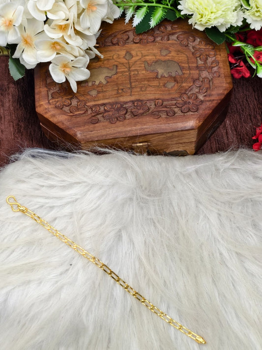 Elegant Leather & Gold Bracelet for Men