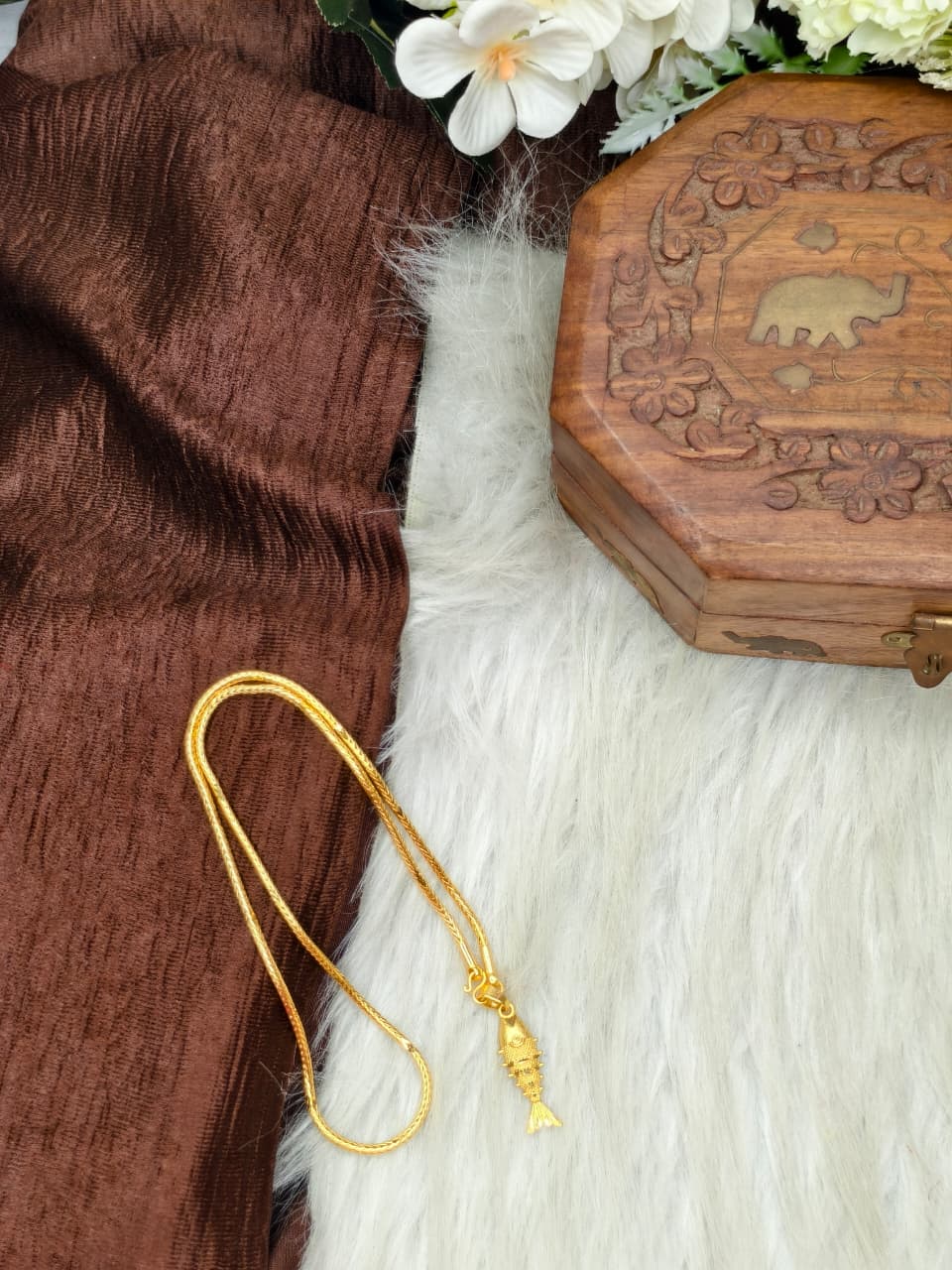 ✨ Elegant 1 Gram Gold-Plated Women’s Chain | 18 Inch Lightweight Necklace ✨