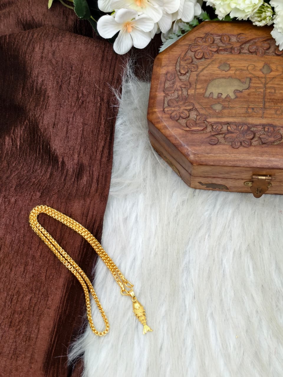 ✨ Elegant 1 Gram Gold-Plated Women’s Chain | 18 Inch Lightweight Necklace ✨