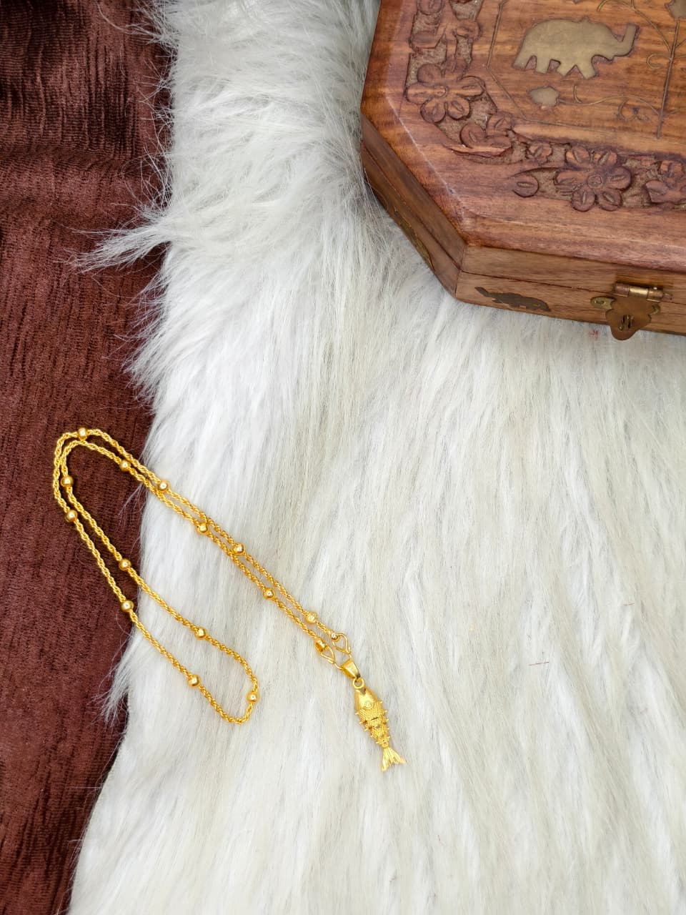✨ Elegant 1 Gram Gold-Plated Women’s Chain | 18 Inch Lightweight Necklace Model-19 ✨