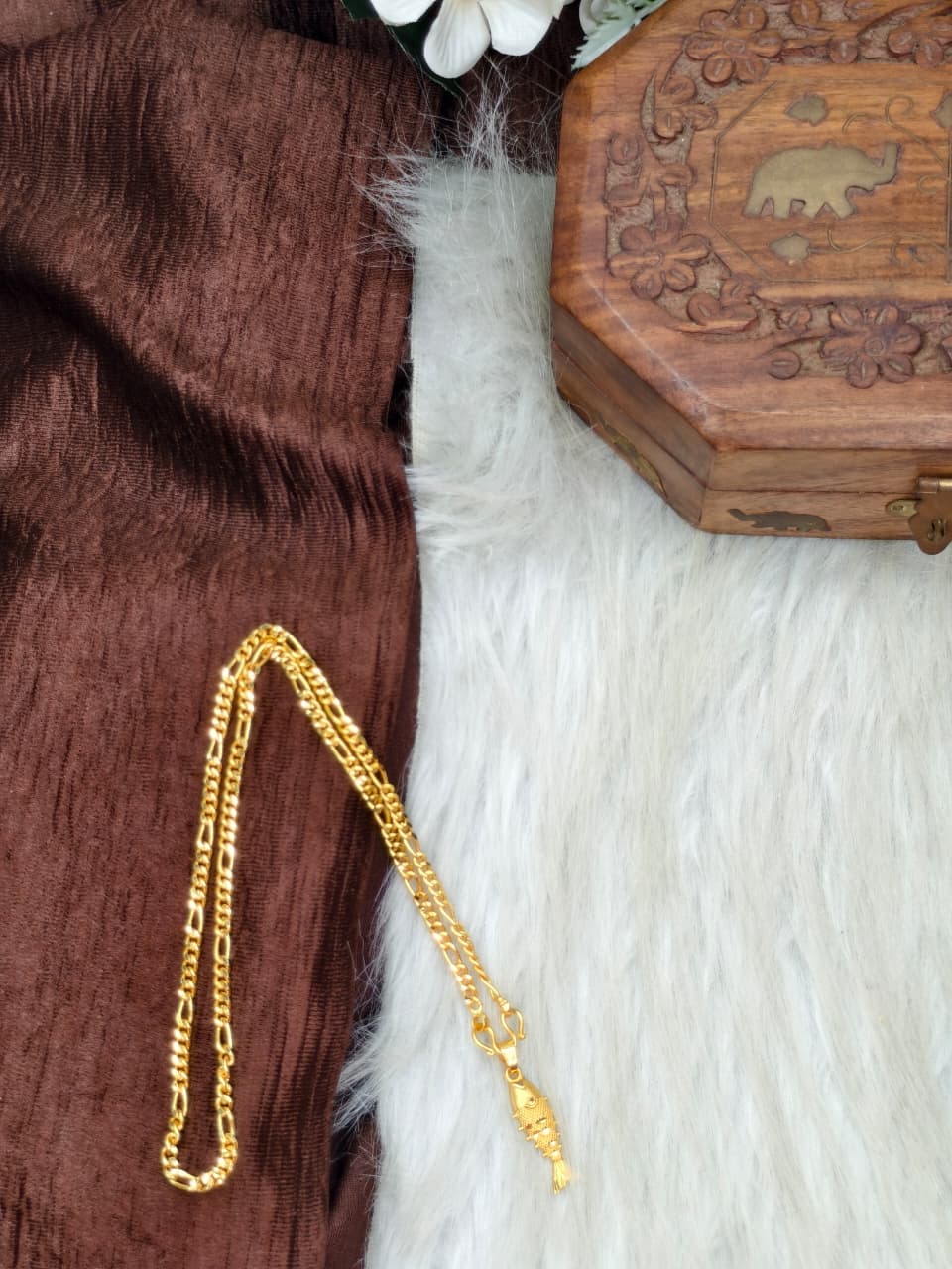 ✨ Elegant 1 Gram Gold-Plated Women’s Chain | 18 Inch Lightweight Necklace Model-12 ✨