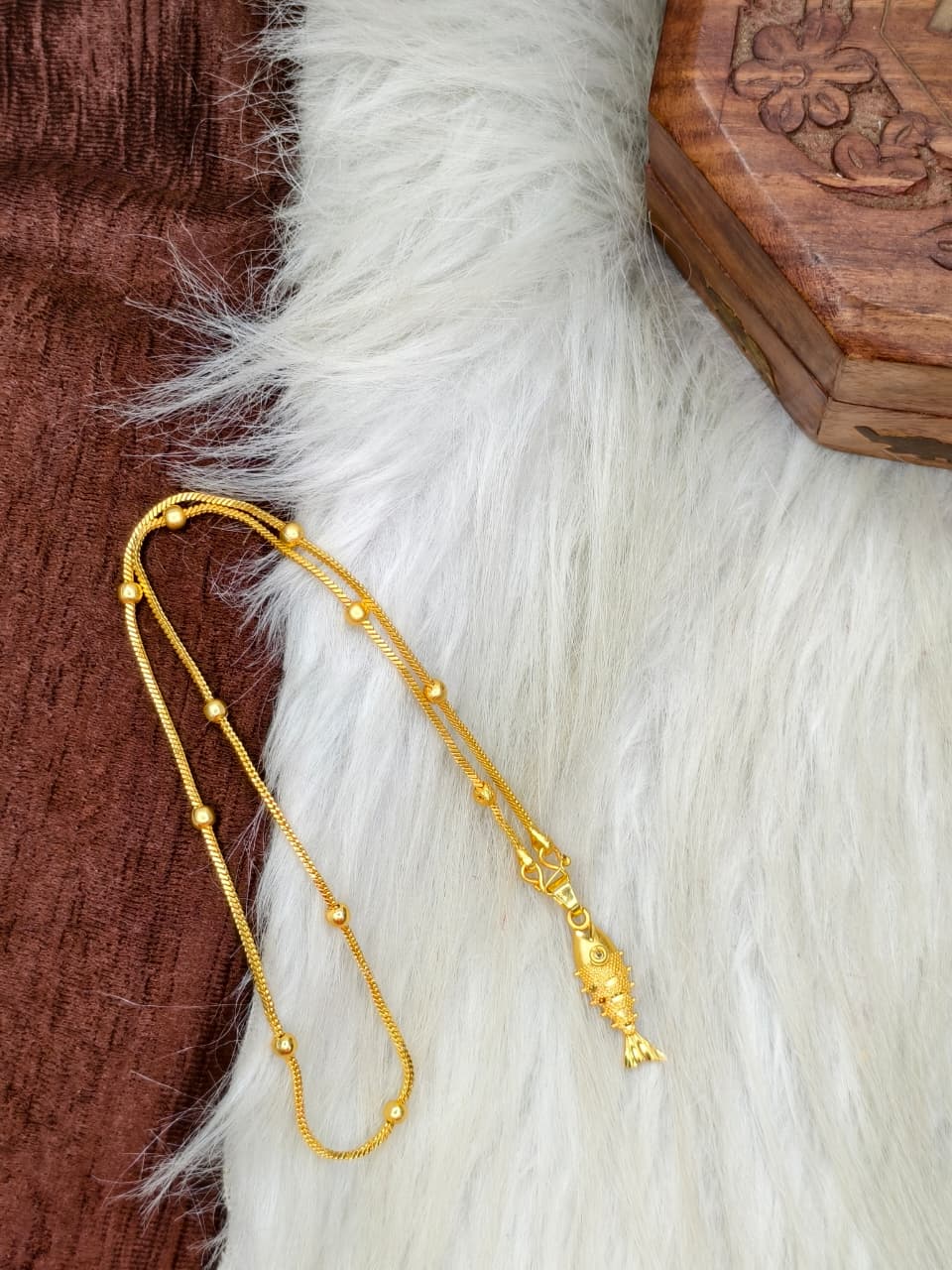 ✨ Elegant 1 Gram Gold-Plated Women’s Chain | 18 Inch Lightweight Necklace Model-18 ✨