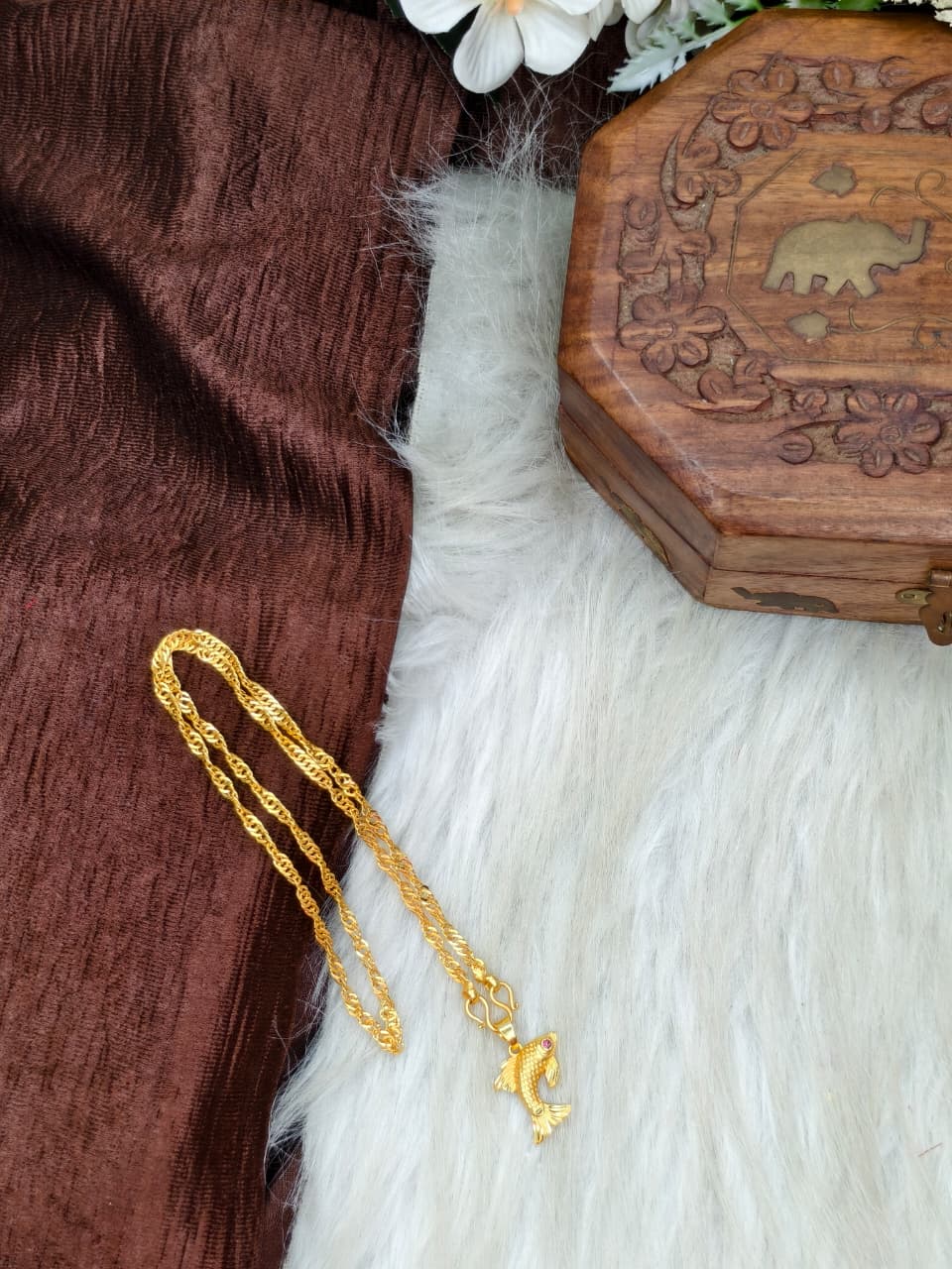 ✨ Elegant 1 Gram Gold-Plated Women’s Chain | 18 Inch Lightweight Necklace Model-14 ✨