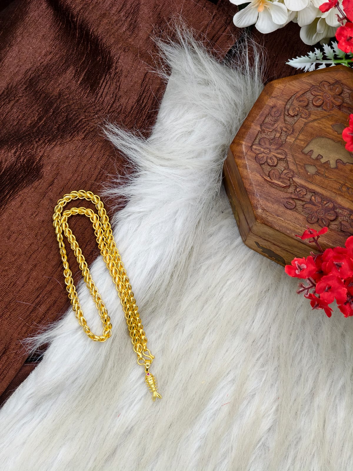 ✨ Elegant 1 Gram Gold-Plated Women’s Chain | 18 Inch Lightweight Necklace Model-25 ✨