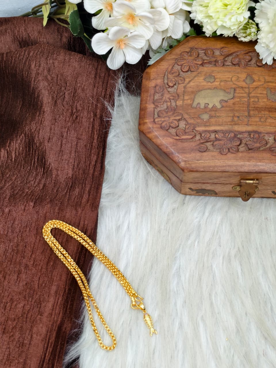 ✨ Elegant 1 Gram Gold-Plated Women’s Chain | 18 Inch Lightweight Necklace ✨