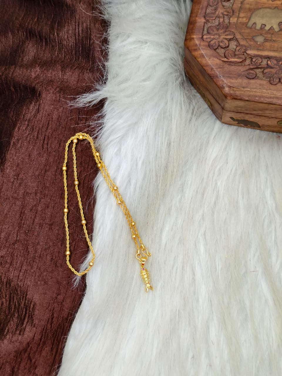 ✨ Elegant 1 Gram Gold-Plated Women’s Chain | 18 Inch Lightweight Necklace Model-19 ✨