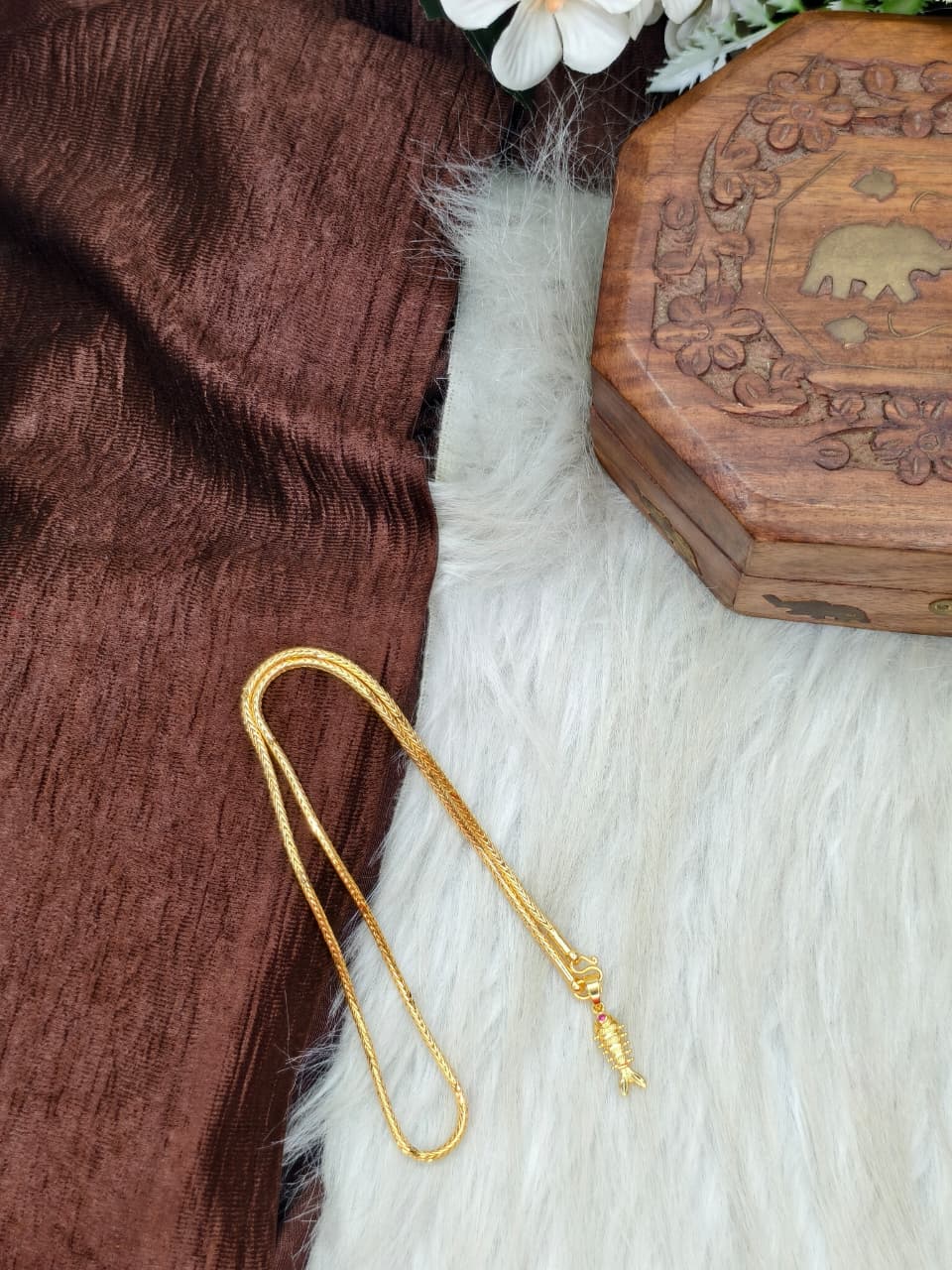 ✨ Elegant 1 Gram Gold-Plated Women’s Chain | 18 Inch Lightweight Necklace ✨