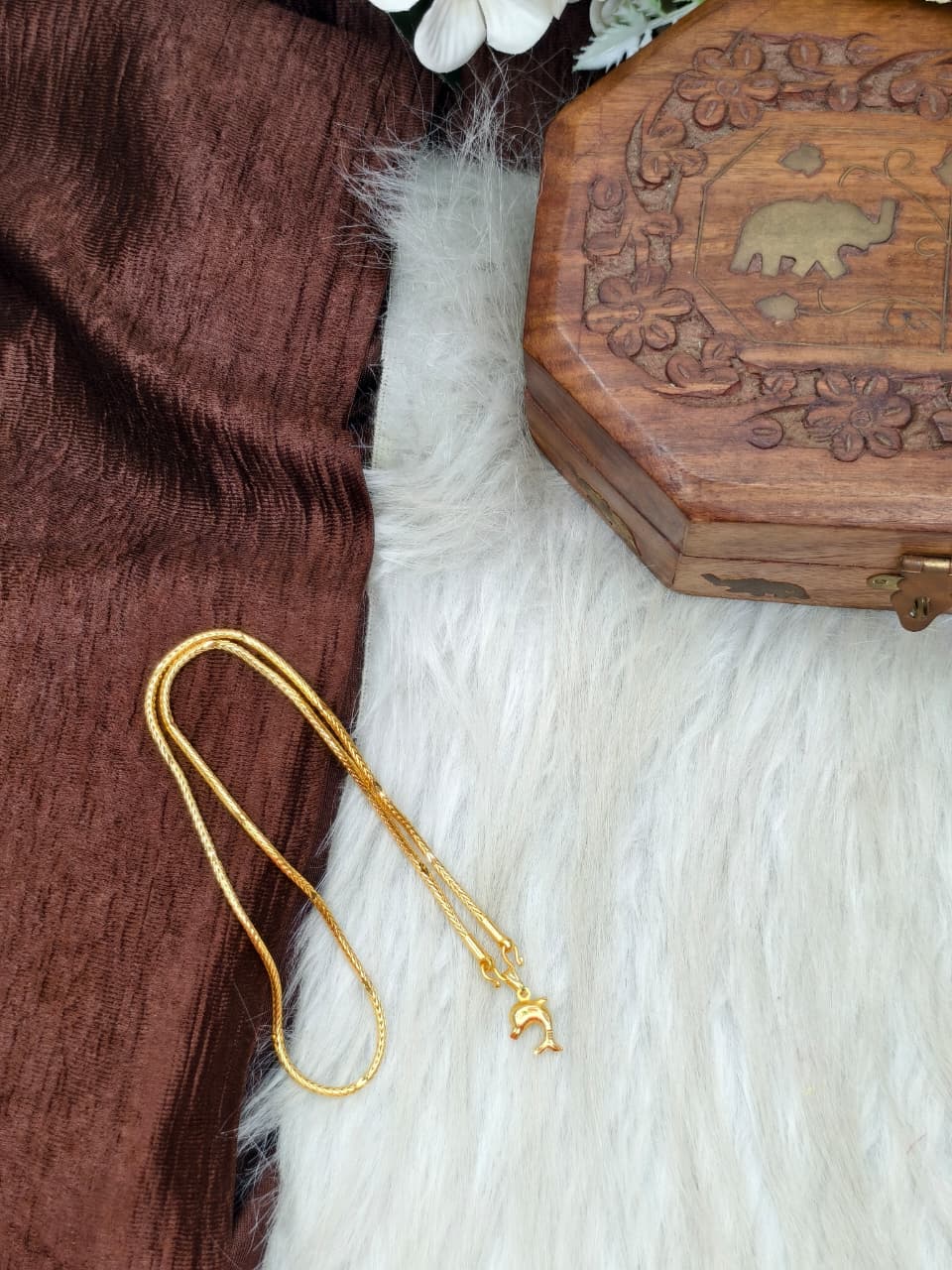 ✨ Elegant 1 Gram Gold-Plated Women’s Chain | 18 Inch Lightweight Necklace ✨