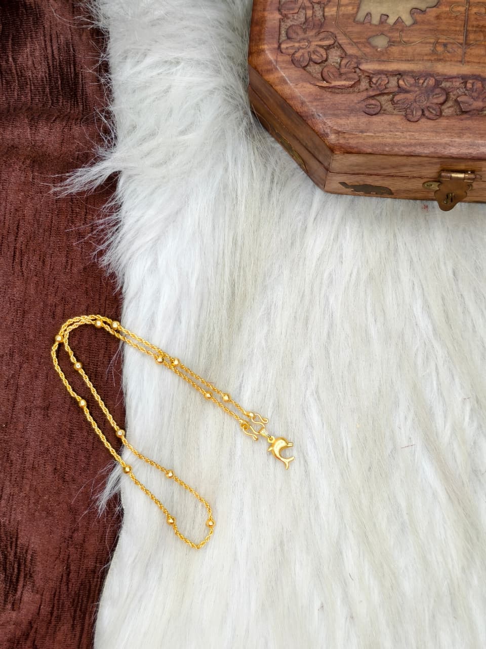 ✨ Elegant 1 Gram Gold-Plated Women’s Chain | 18 Inch Lightweight Necklace Model-19 ✨