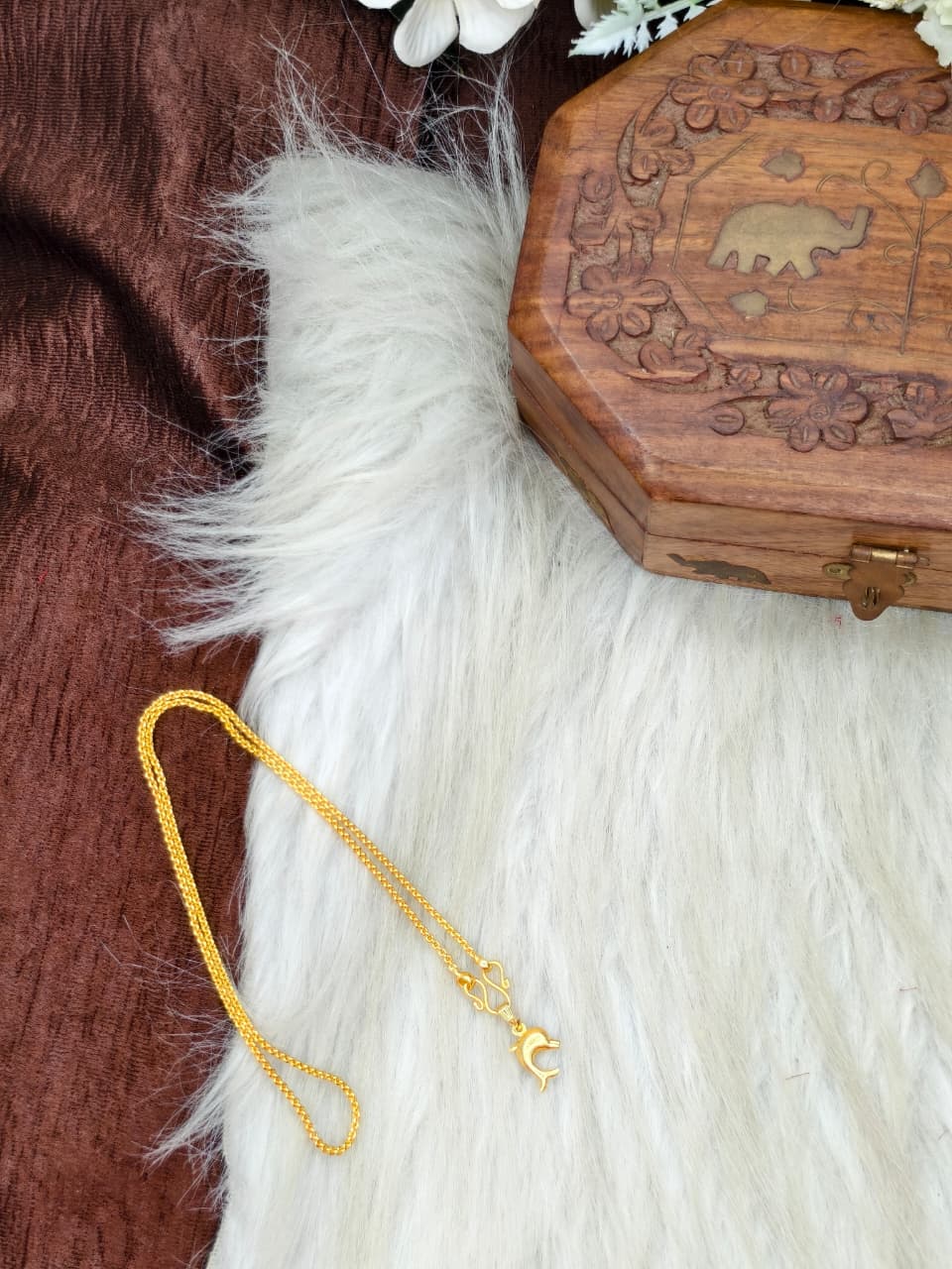 ✨ Elegant 1 Gram Gold-Plated Women’s Chain | 18 Inch Lightweight Necklace Model-15 ✨