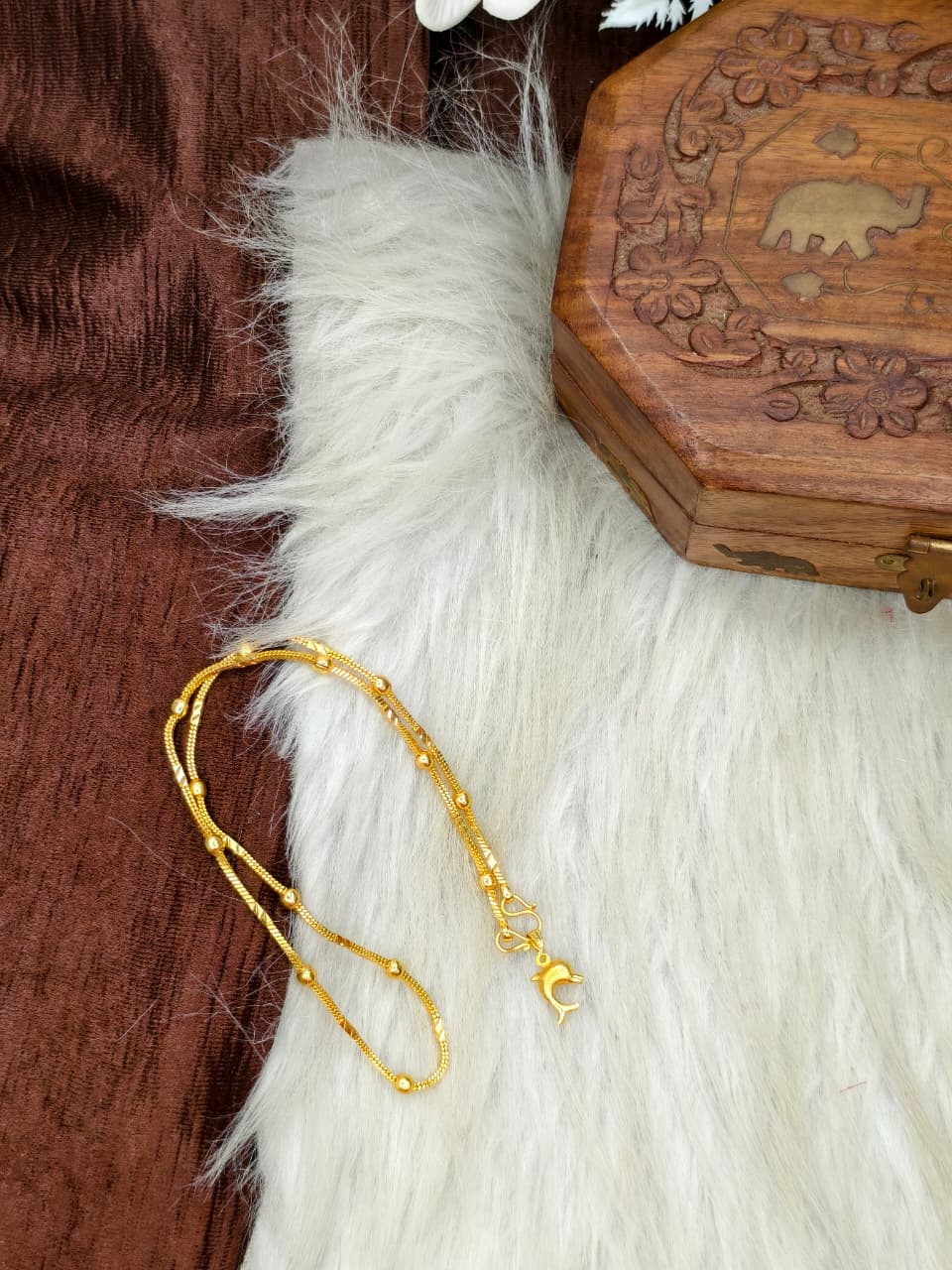 ✨ Elegant 1 Gram Gold-Plated Women’s Chain | 18 Inch Lightweight Necklace Model-17 ✨