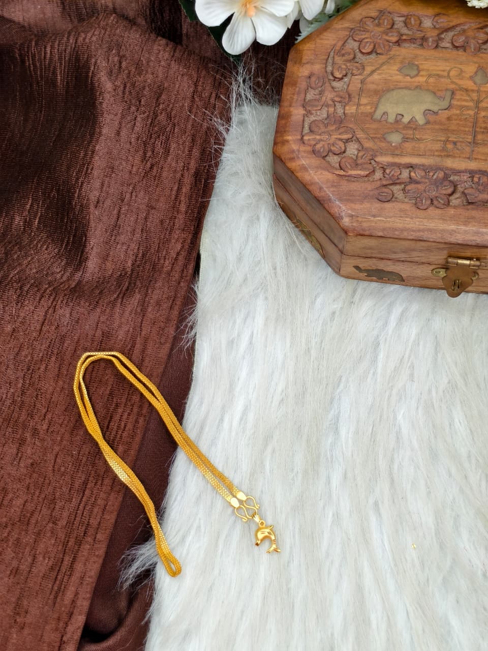 ✨ Elegant 1 Gram Gold-Plated Women’s Chain | 18 Inch Lightweight Necklace ✨