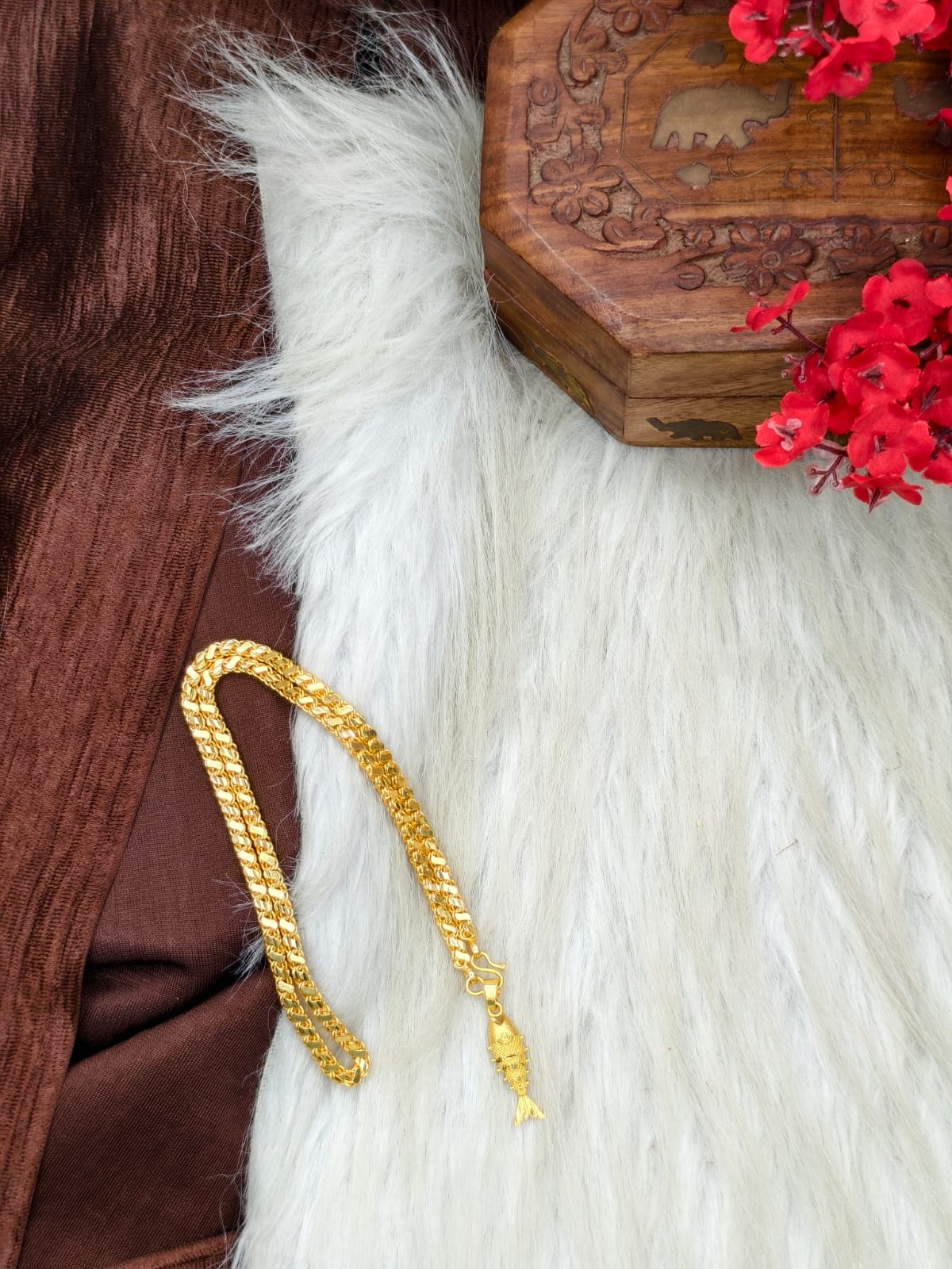 ✨ Elegant 1 Gram Gold-Plated Women’s Chain | 18 Inch Lightweight Necklace Model-23 ✨