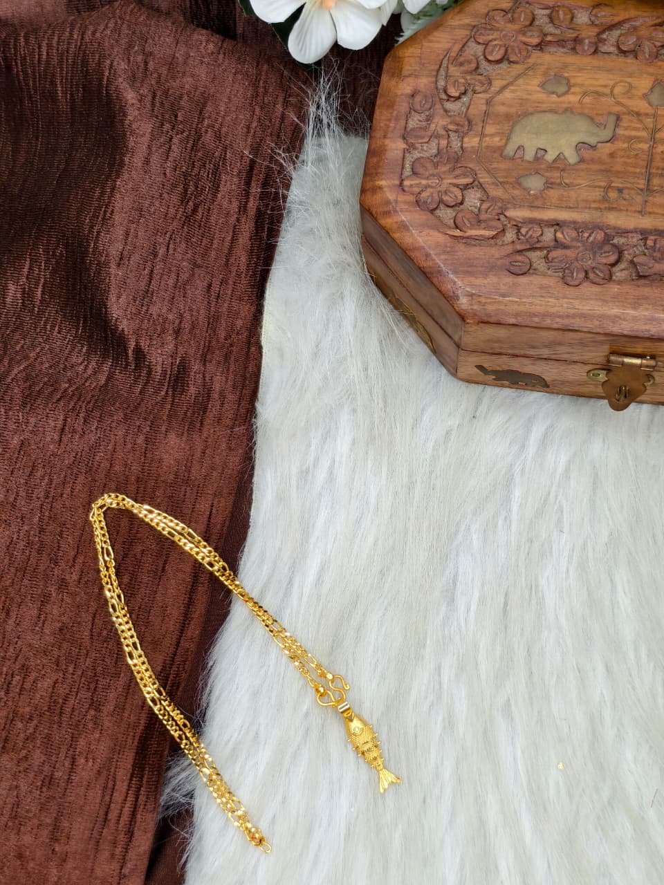 ✨ Elegant 1 Gram Gold-Plated Women’s Chain | 18 Inch Lightweight Necklace ✨