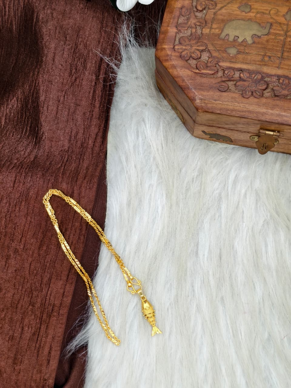 ✨ Elegant 1 Gram Gold-Plated Women’s Chain | 18 Inch Lightweight Necklace Model-6 ✨