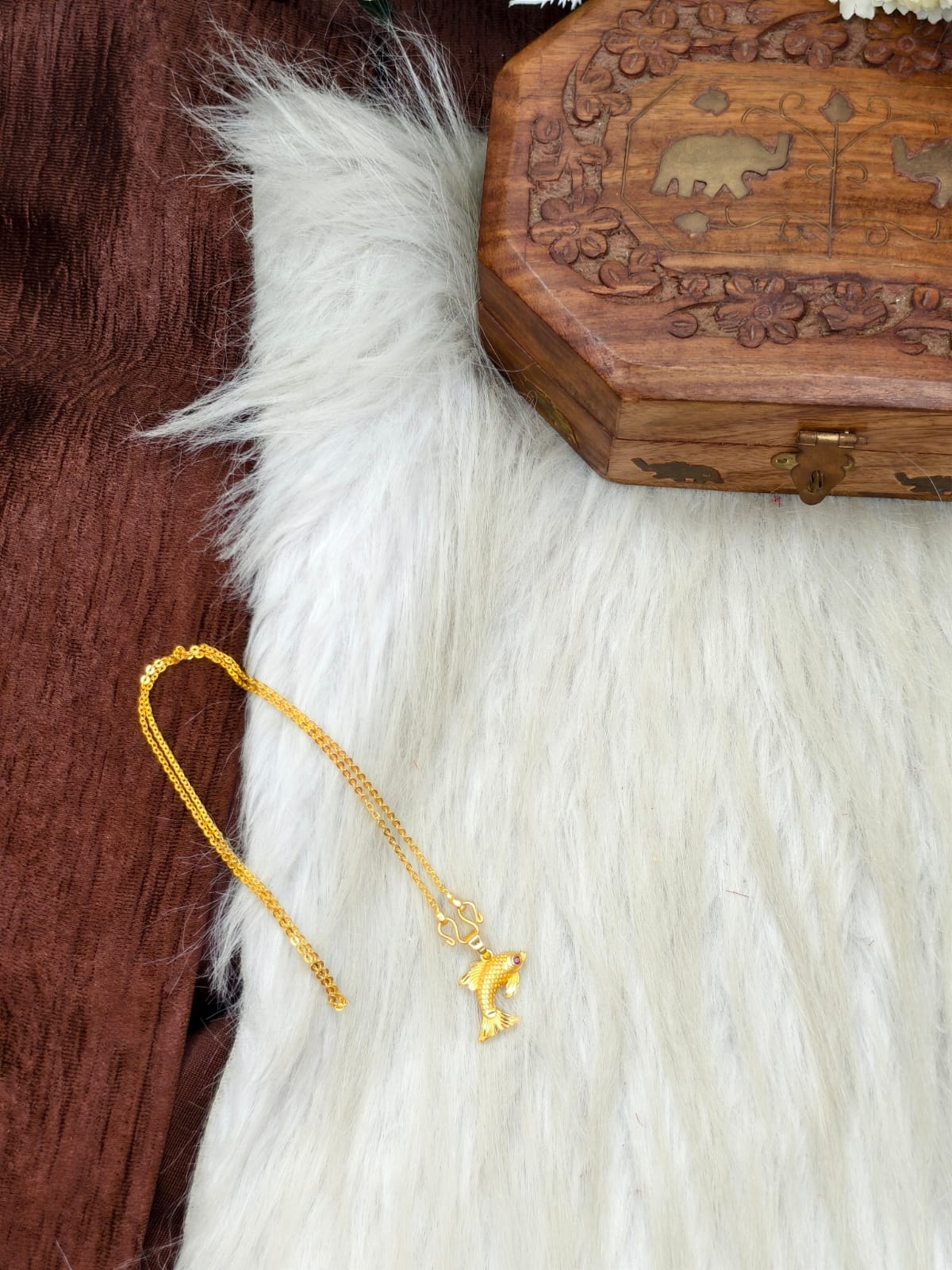 ✨ Elegant 1 Gram Gold-Plated Women’s Chain | 18 Inch Lightweight Necklace Model-22 ✨v