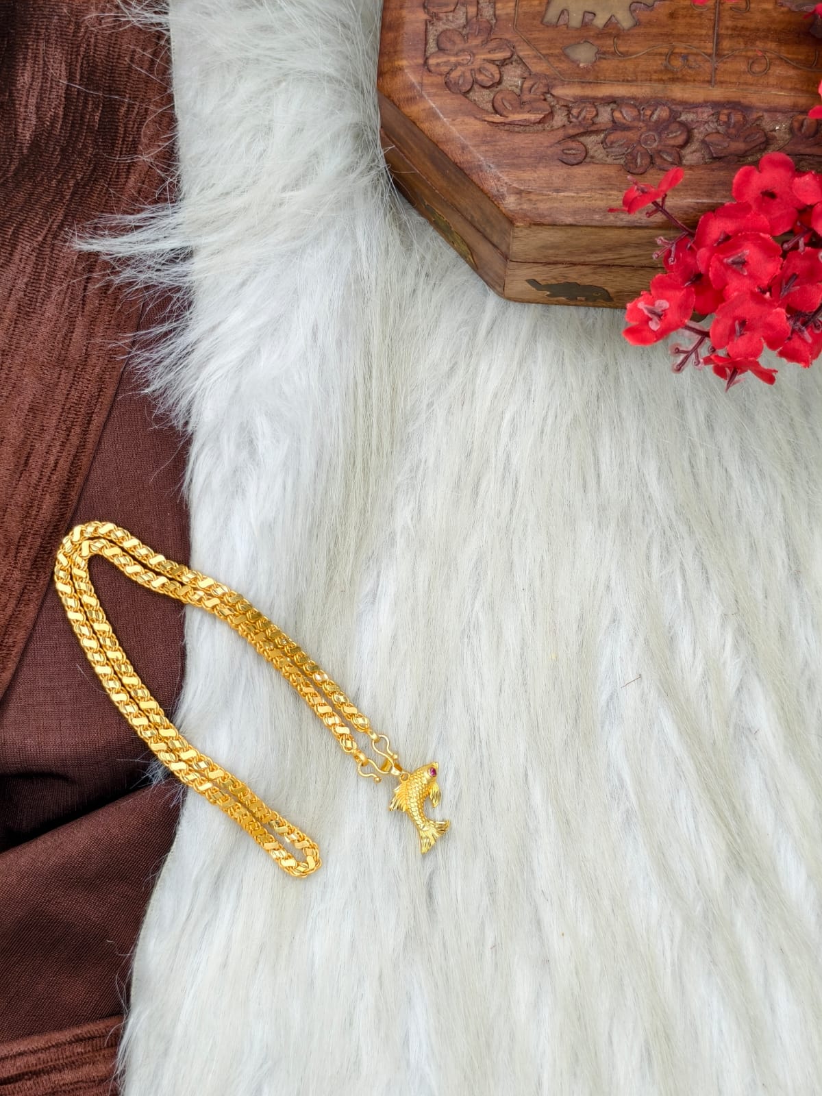 ✨ Elegant 1 Gram Gold-Plated Women’s Chain | 18 Inch Lightweight Necklace Model-23 ✨