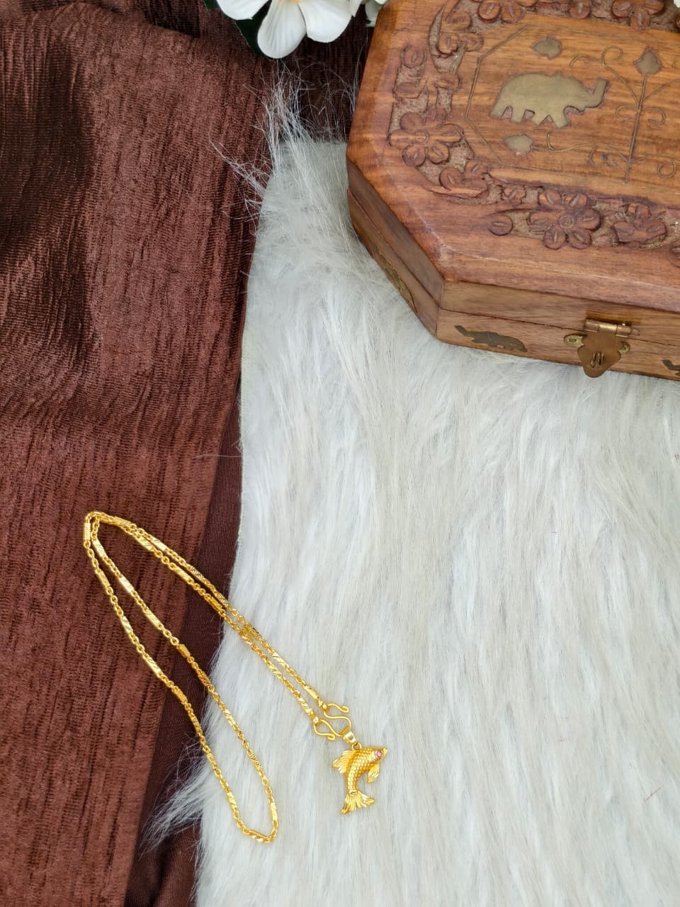 ✨ Elegant 1 Gram Gold-Plated Women’s Chain | 18 Inch Lightweight Necklace Model-6 ✨