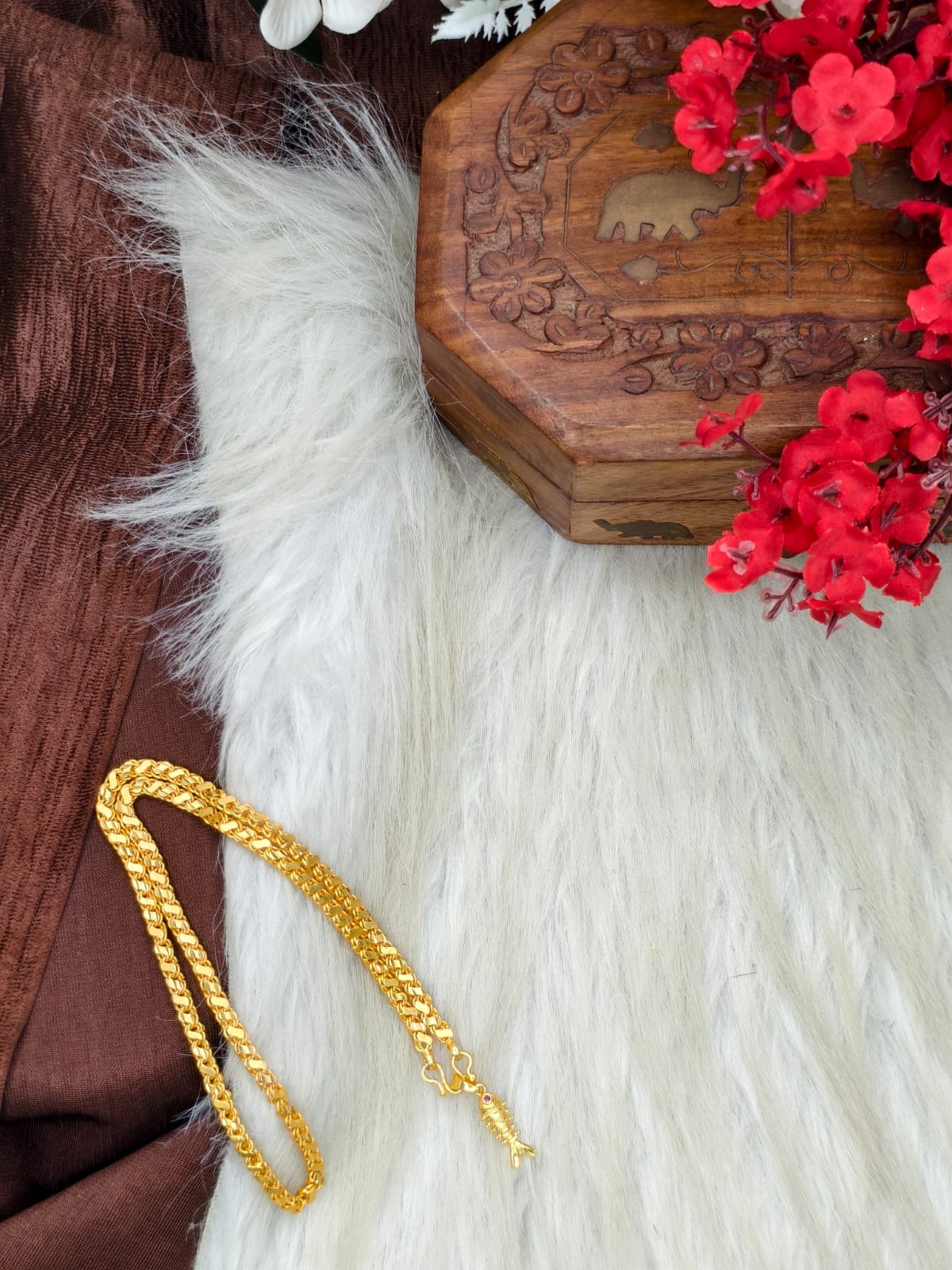 ✨ Elegant 1 Gram Gold-Plated Women’s Chain | 18 Inch Lightweight Necklace Model-23 ✨