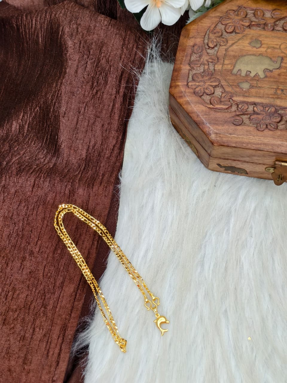 ✨ Elegant 1 Gram Gold-Plated Women’s Chain | 18 Inch Lightweight Necklace ✨