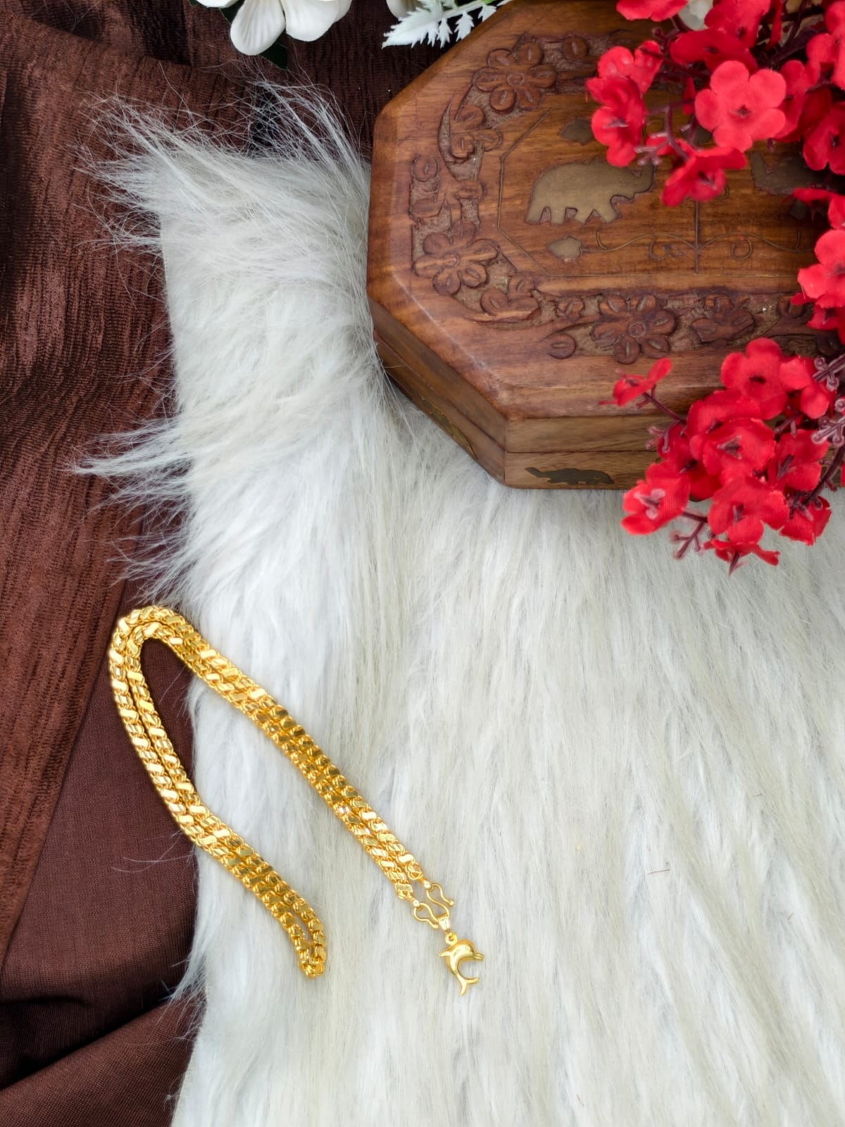 ✨ Elegant 1 Gram Gold-Plated Women’s Chain | 18 Inch Lightweight Necklace Model-23 ✨