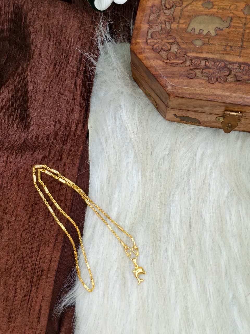 ✨ Elegant 1 Gram Gold-Plated Women’s Chain | 18 Inch Lightweight Necklace Model-6 ✨