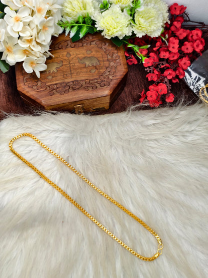 Matte Finished Women’s Gold Plated Chain – Real Gold Look | Daily Wear Elegant Chain