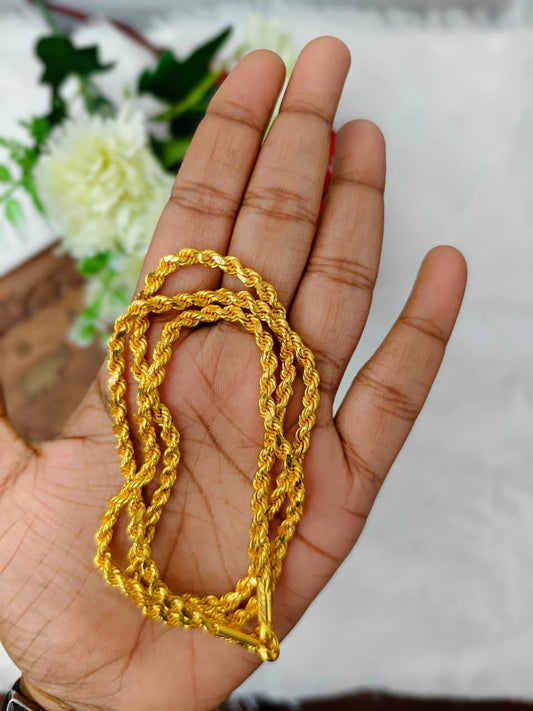 Men’s Elite Gold-Plated Chain – Modern Heavy-Style Design Model-1