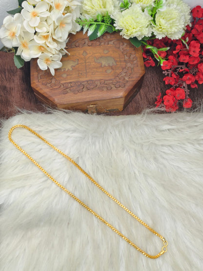 Matte Finished Women’s Gold Plated Chain – Real Gold Look | Daily Wear Elegant Chain