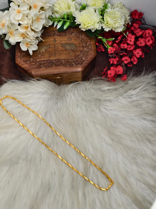 Matte Finished Women’s Gold Plated Chain – Real Gold Look | Daily Wear Elegant Chain