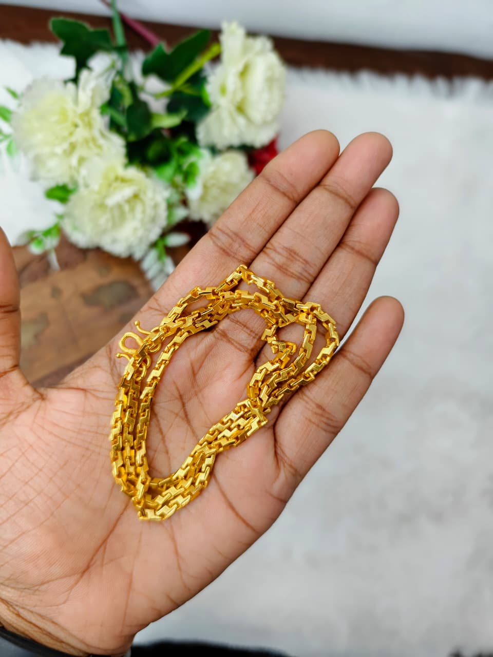 Men’s Elite Gold-Plated Chain – Modern Heavy-Style Design Model-1
