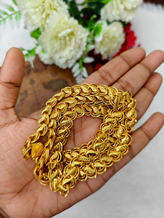 Men’s Elite Gold-Plated Chain – Modern Heavy-Style Design Model-1