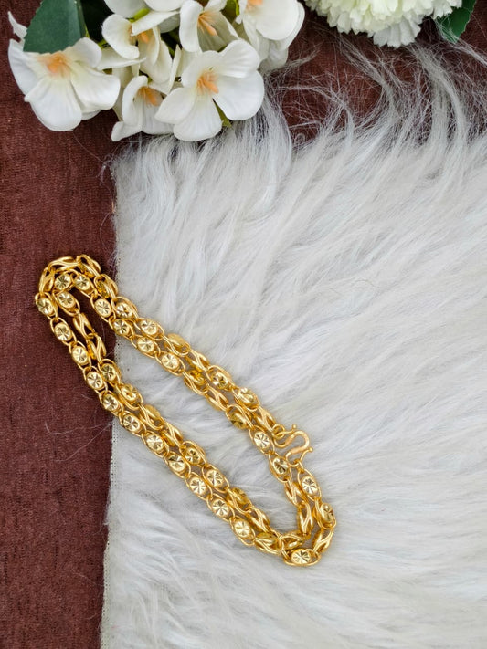 Men’s Elite Gold-Plated Chain – Modern Heavy-Style Design Model-1