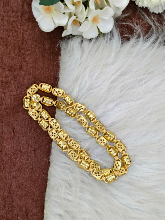 Men’s Elite Gold-Plated Chain – Modern Heavy-Style Design Model-2
