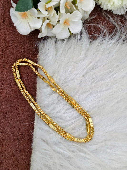 Men’s Elite Gold-Plated Chain – Modern Heavy-Style Design Model-3