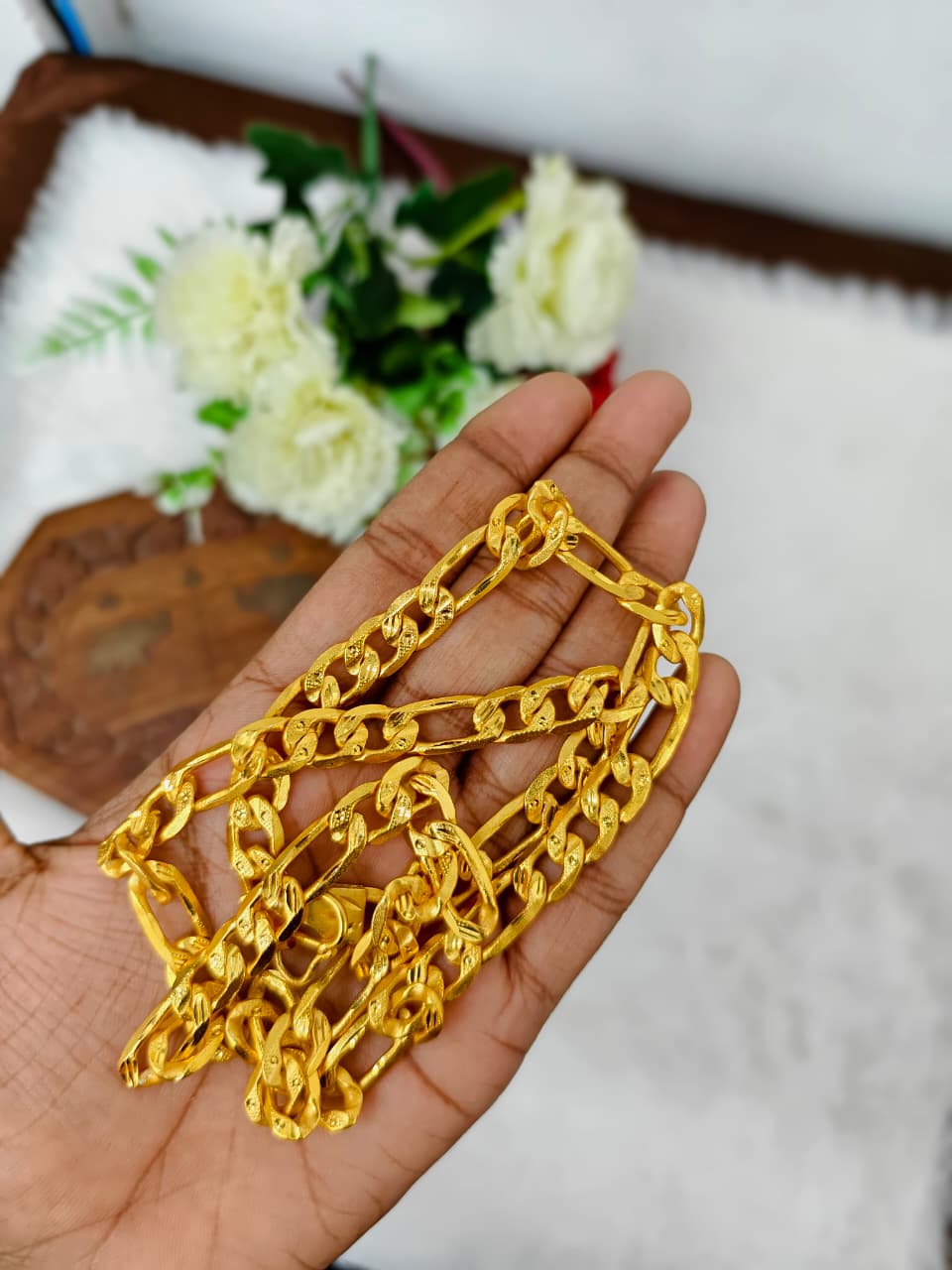 Men’s Elite Gold-Plated Chain – Modern Heavy-Style Design Model-1