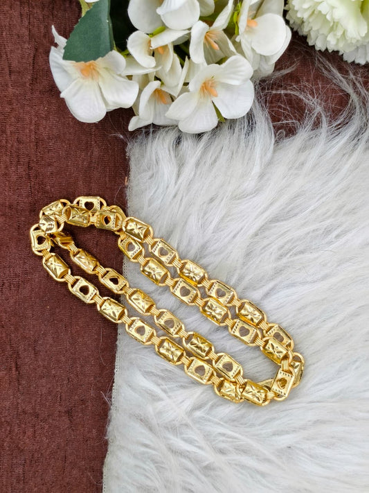 Men’s Elite Gold-Plated Chain – Modern Heavy-Style Design Model-4