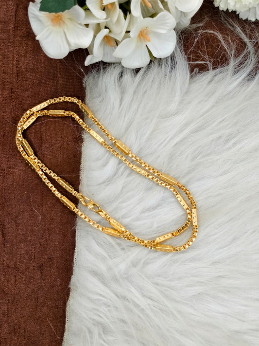 Men’s Elite Gold-Plated Chain – Modern Heavy-Style Design Model-13