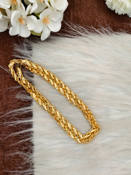 Men’s Elite Gold-Plated Chain – Modern Heavy-Style Design Model-16