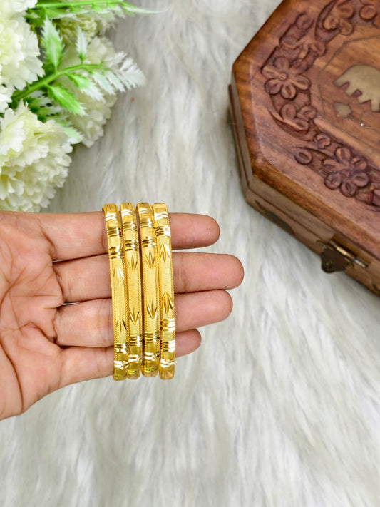 Foming-FM2-20 Stylish Women’s 1 Gram Gold Plated Bangles – Party & Daily Wear