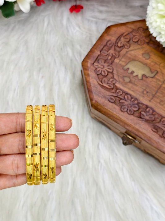 Foming-FM3-20 Stylish Women’s 1 Gram Gold Plated Bangles – Party & Daily Wear
