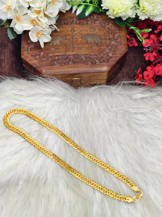 Men’s Elite Gold-Plated Chain – Modern Heavy-Style Design