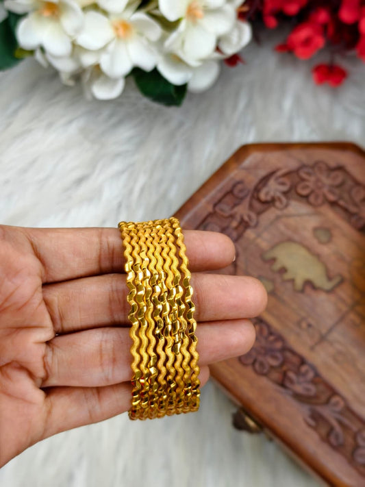 Foming Nelivu-N-10 Stylish Women’s 1 Gram Gold Plated Bangles – Party & Daily Wear