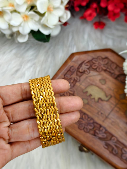 Foming Nelivu-N-9 Stylish Women’s 1 Gram Gold Plated Bangles – Party & Daily Wear