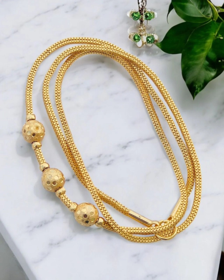 Micro Gold Plated Mugappu chain
