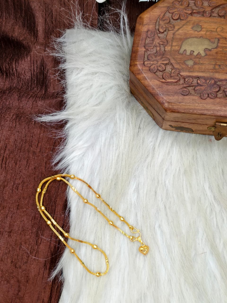 ✨ Elegant 1 Gram Gold-Plated Women’s Chain | 18 Inch Lightweight Necklace Model-17 ✨