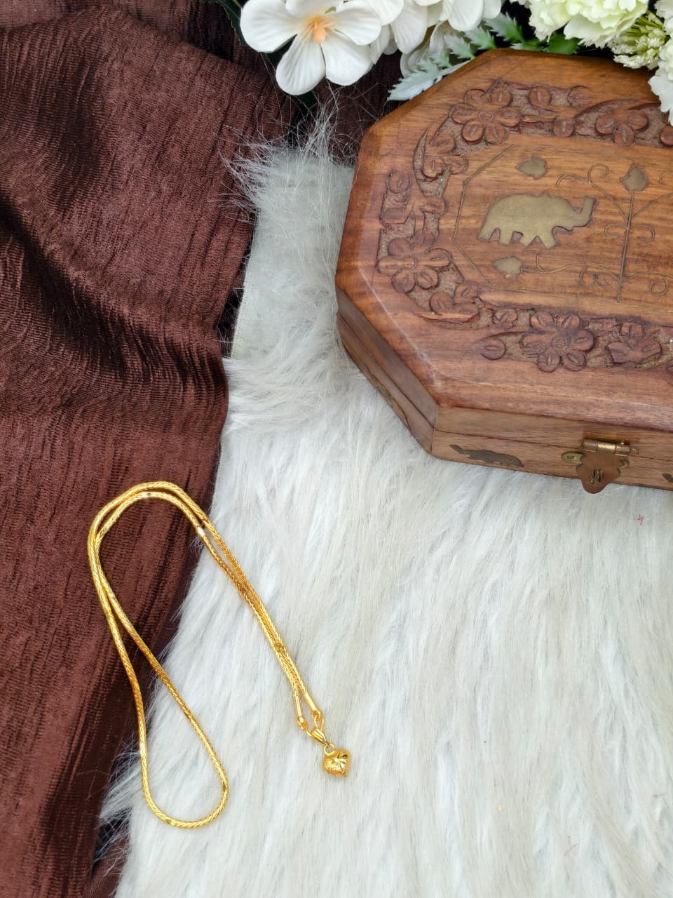 ✨ Elegant 1 Gram Gold-Plated Women’s Chain | 18 Inch Lightweight Necklace ✨