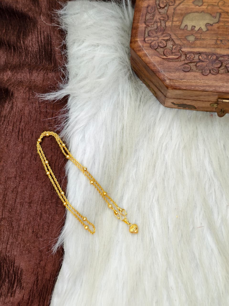 ✨ Elegant 1 Gram Gold-Plated Women’s Chain | 18 Inch Lightweight Necklace Model-19 ✨
