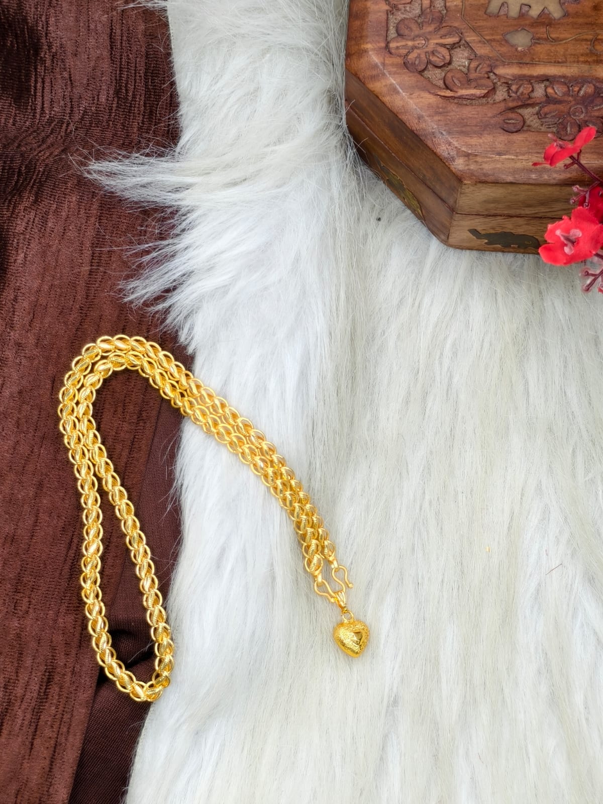 ✨ Elegant 1 Gram Gold-Plated Women’s Chain | 18 Inch Lightweight Necklace Model-25 ✨
